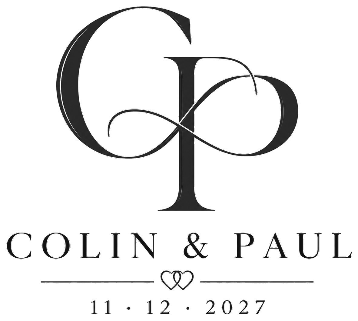 Colin and Paul wedding monogram
